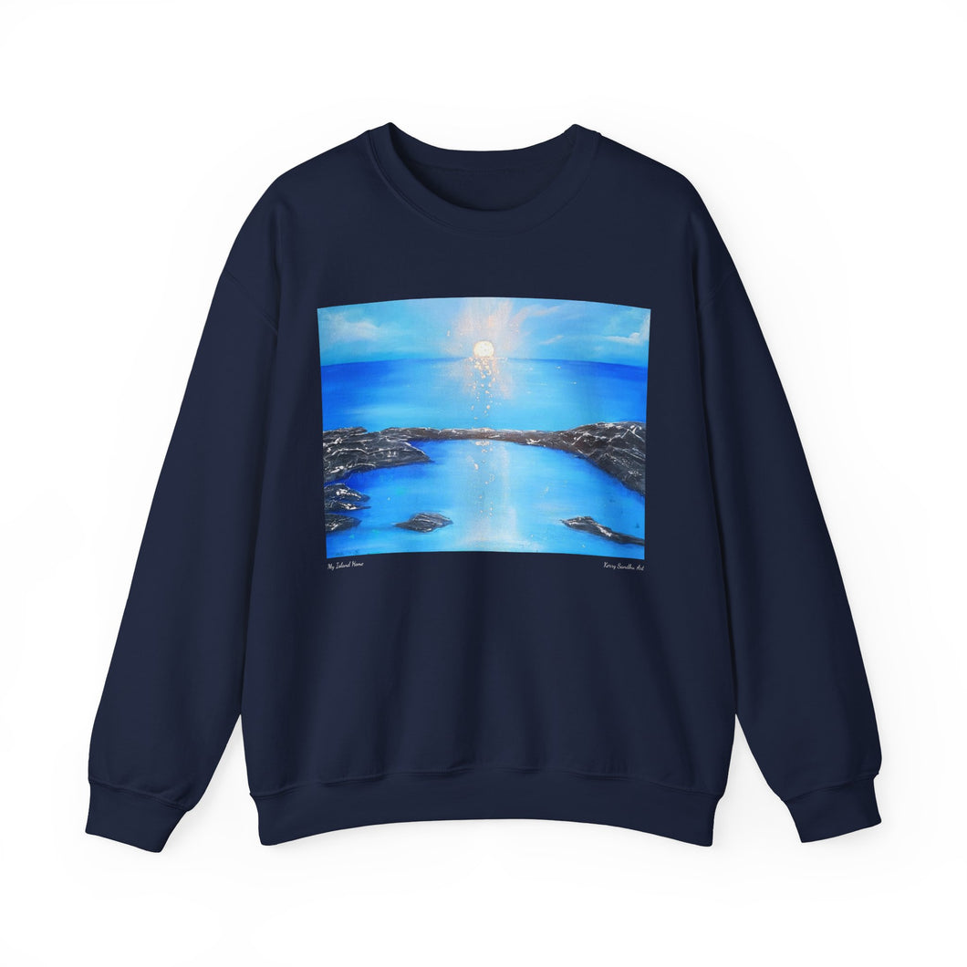 Sweatshirt 50/50 Cotton/Polyester, Medium-heavy fabric, Loose fit, true to size, Original art designs by Kerry Sandhu Art