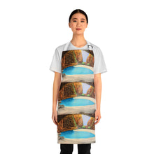 Load image into Gallery viewer, Apron - lightweight, silky finish 100% polyester, two front pockets. Many original artwork designs by Kerry Sandhu Art
