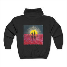 Load image into Gallery viewer, Freedom Called (Lest We Forget) - Unisex  ZIP UP HOODIE (Image on back) - by Kerry Sandhu Art
