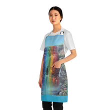 Load image into Gallery viewer, Apron - lightweight, silky finish 100% polyester, two front pockets. Many original artwork designs by Kerry Sandhu Art
