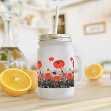 Load image into Gallery viewer, For The Fallen - MASON JAR (with straw and lid) - by Kerry Sandhu Art
