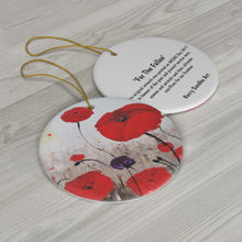 Load image into Gallery viewer, Original artwork front, description on back. Thick high-quality porcelain. 7cm diameter. Comes w/ ribbon by Kerry Sandhu Art
