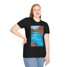 Load image into Gallery viewer, T-Shirt made from very soft materials, no side seams. Feels like bliss to wear! Many designs by Kerry Sandhu Art
