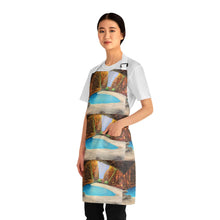 Load image into Gallery viewer, Apron - lightweight, silky finish 100% polyester, two front pockets. Many original artwork designs by Kerry Sandhu Art
