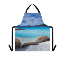 Load image into Gallery viewer, Apron - lightweight, silky finish 100% polyester, two front pockets. Many original artwork designs by Kerry Sandhu Art
