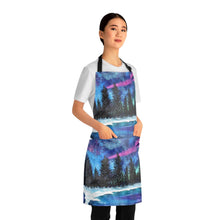 Load image into Gallery viewer, Apron - lightweight, silky finish 100% polyester, two front pockets. Many original artwork designs by Kerry Sandhu Art
