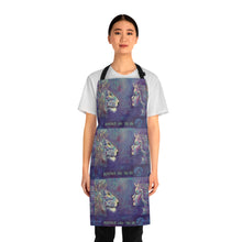 Load image into Gallery viewer, Apron - lightweight, silky finish 100% polyester, two front pockets. Many original artwork designs by Kerry Sandhu Art
