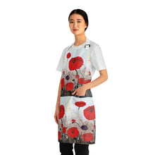 Load image into Gallery viewer, Apron - lightweight, silky finish 100% polyester, two front pockets. Many original artwork designs by Kerry Sandhu Art
