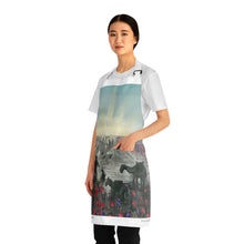 Load image into Gallery viewer, Apron - lightweight, silky finish 100% polyester, two front pockets. Many original artwork designs by Kerry Sandhu Art
